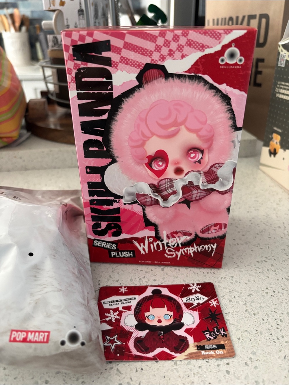 Skullpanda Winter Symphony Plush. Rock on card confirmed.